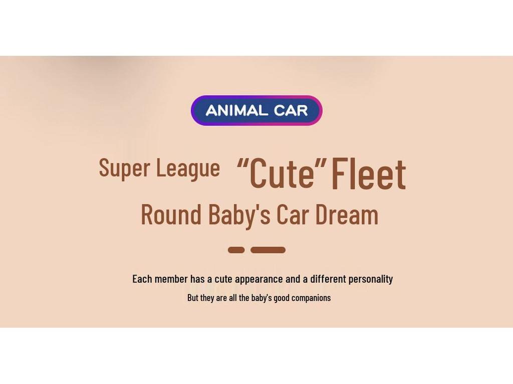 Inertial Animal Car: Educational Toy for Kids - Press and Slide