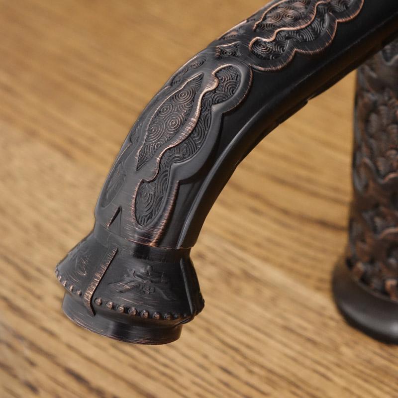 Black free-standing washbasin tap FLOWER