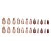 Three-dimensional cat's eye amber smudged gold foil ins wind wearing armor 24 pieces press on nails