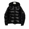 Used MAYADown Jacket Shiny Black Nylon Mens