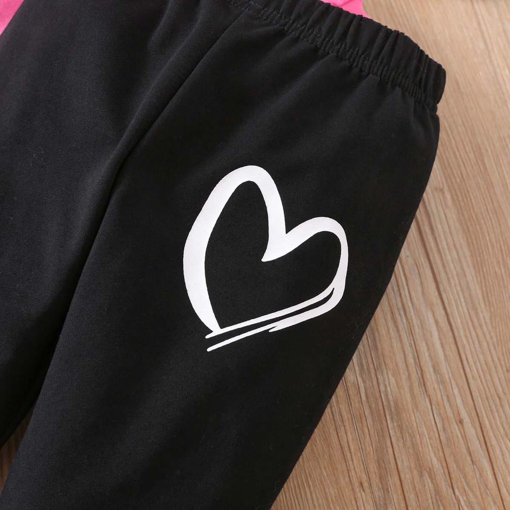 Autumn/Winter European & American Style Love Pullover & Long Pants Set - 2-Piece