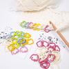 24Pieces Fruit Shape Stitching Markers Rings Crochet Locking Markers for Hobbyist and Professional Knitting Crocheting