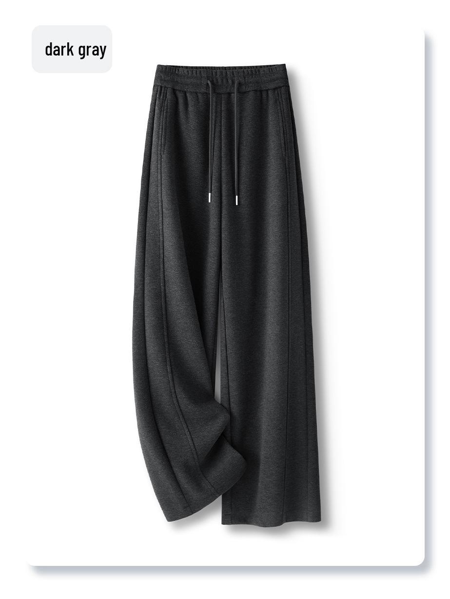 

Women s High Waist Velvet Wide Leg Pants - Slim Casual Fit for Autumn/Winter 2025 29/XL [115-125 lbs] темно-серого