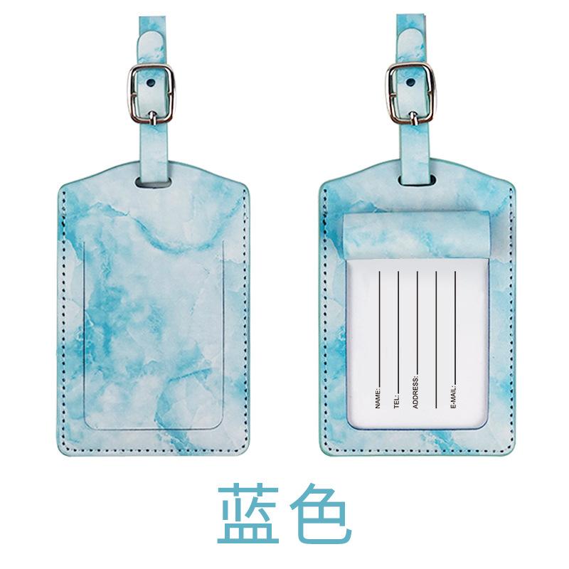 Multi-color boarding pass, free card paper pu leather marble pattern can be determined LOGO oil edge luggage tag
