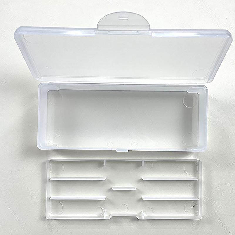 Rectangle Double-Layer Nail Art Tool Empty Storage Box Tweezers Clippers Pens Polishing Nail Buffer Files Plastic Container
