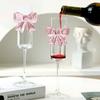 Creative Pink Bow Champagne Tall Wine Glasses Sparkling Wine Glasses For Family Party Holiday And Wedding