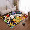 Colorful Abstract Graffiti Art Carpet with Urban Street Style Print Suitable for Use As an Anti-slip for Living Room Bedroom Sofas