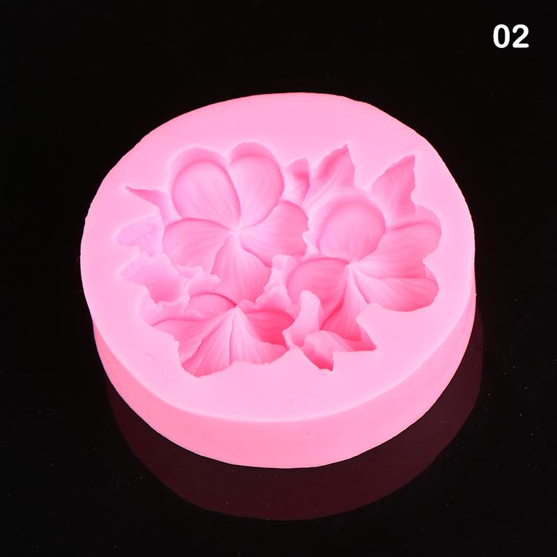 Flower Shape Silicone Cake Mold Gardenia Plumeria Rubra Soap Fondant Molds Cupcake Jelly Candy Chocolate Decoration Baking Tool