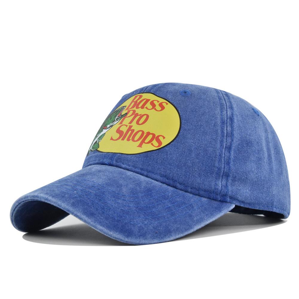 Bas Pro Fishing Baseballkappen Unisex Baseballkappe Distressed Gewaschene Kappen Hut Retro Outdoor-Aktivitäten Geschenk Sonnenkappe