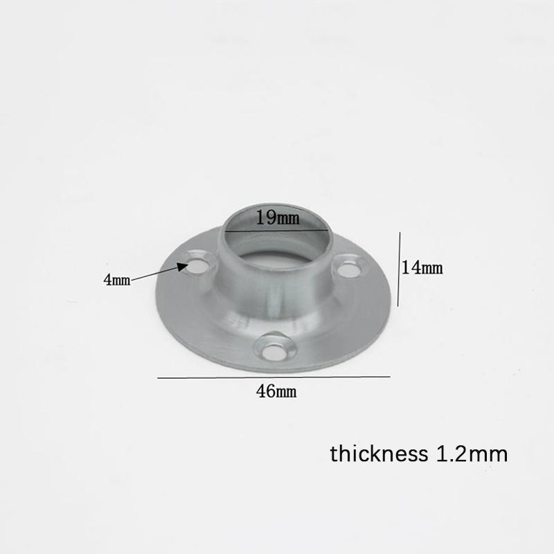 

Stainless Steel Flange Seat Wardrobe Curtain Cloth Rod Seat Round Tube Seats Bracket Household Furniture Hardware Towel Holder