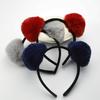 Plush Hair Hoops Cat Ears Headband for Women Girl Big Hair Ball Headband Tiara Party Hairband Hair Accessories Panda Ear