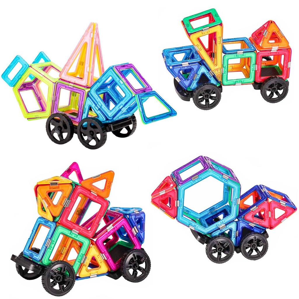 Magnetic Dinosaur Scene Building Blocks - Educational Toys for Boys Ages 3+