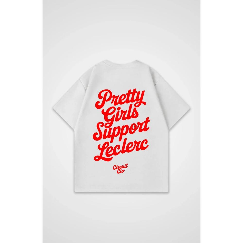 

2025 Последние симпатичные девушки поддерживают футболку Leclerc Yangzed Y2K Top T-Shirt Большой размер Повседневная хлопковая футболка с принтом для мужчин и женщин XXXXL