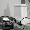 USB Rechargeable Handheld Electric Fan with LED Light Foldable Fan Camping Clip  Fan  Outdoor