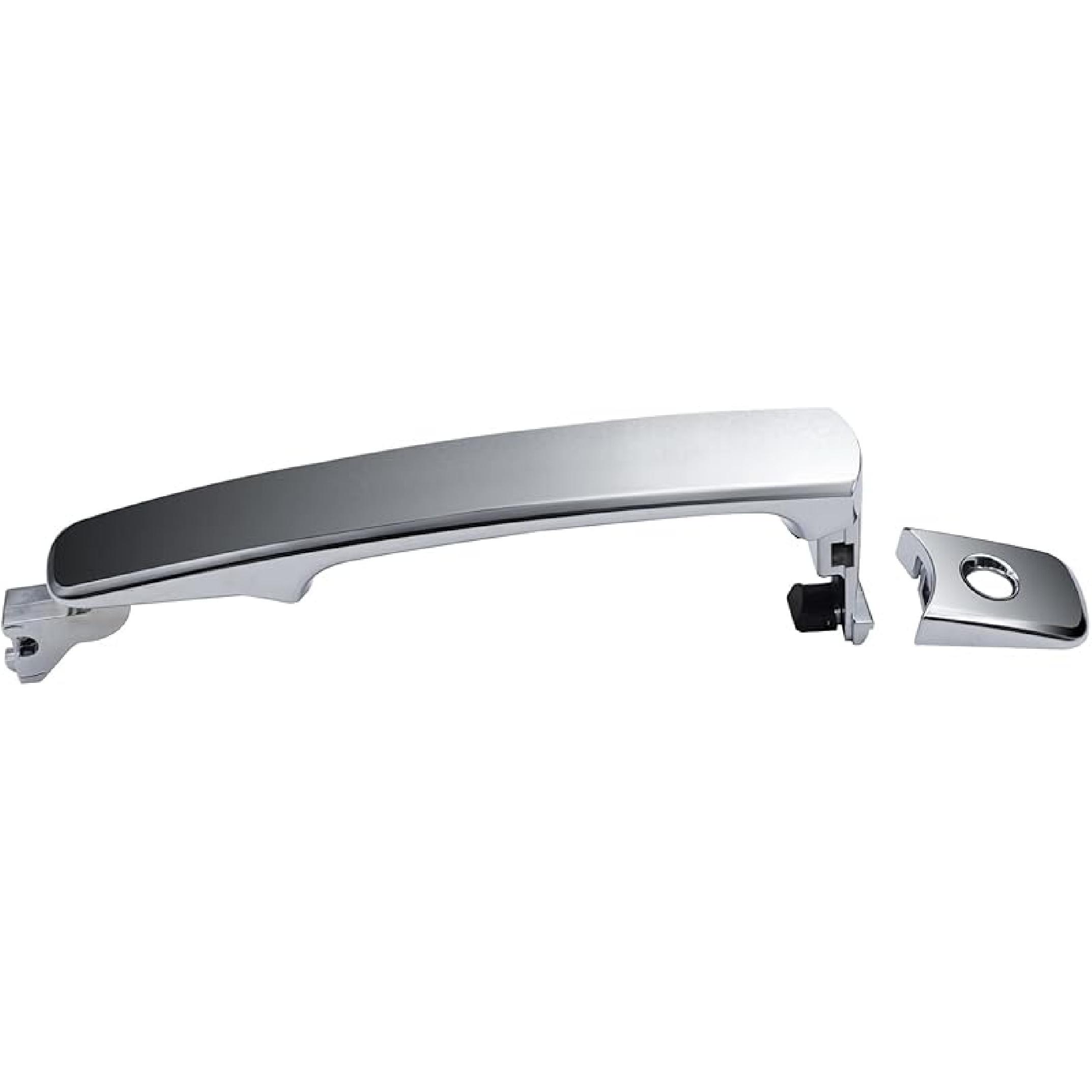 Chrome Exterior Outside Door Handle Front Left Driver Side Door Handle with Smart Entry Keyless for 2010 2011 2012 2013 Nissan Rogue 80640-CZ31B, 80640-CA012