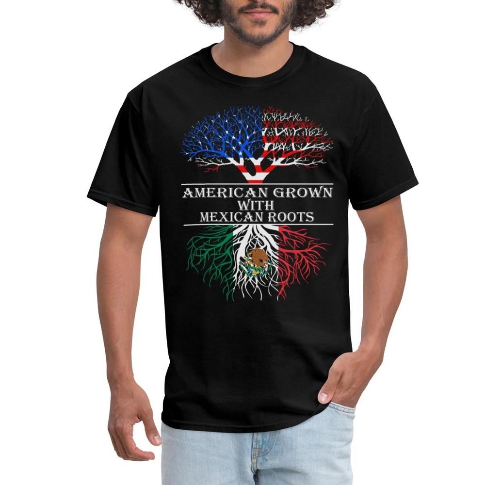 

American Grown With Mexican Roots Men s T-Shirt L