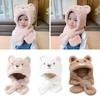 Plush Baby Winter Hat Thickening Beanie Hat Scarf Cute Ear Protection Cap  Children