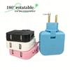 European Standard Rotating Plug Adapter – 180° Rotatable Multi-Outlet Extension Socket Cordless, Lightweight & Portable