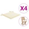 Day and Night - Day and Night Garden Chair Cushion Low Backrest 4 Pcs Cream Oxford Fabric