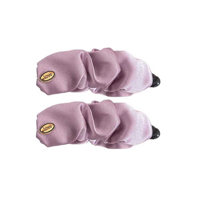 Koreanischer Stil Satin Plissiert Einfarbig Stoff Haarspange Vielseitige Bananen-Klammer Für Frauen Haarschmuck