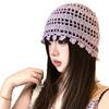 Japanese Retro Hollow Knitted Headgear Spring And Summer Female Ethnic Group Wind West Sichuan Travel Photo Flower Fringed Pullover Hat