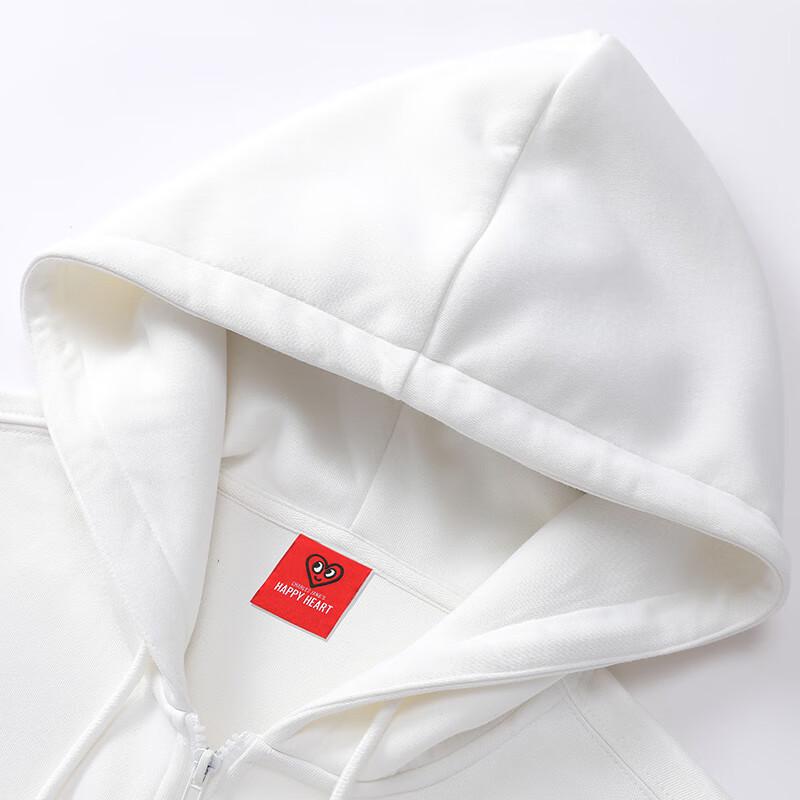 Charles Peach Heart Unisex Reißverschluss-Hoodie