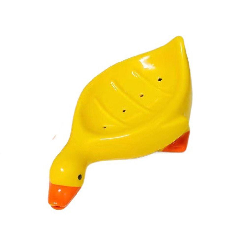 Storage Tray Soap Box Yellow Duck Shape Soap  Holders Creative Soap Dishes  Kitchen