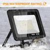 Bright Floodlight Work Lamp Motion Sensor for Outdoor Garden Yaed Flood Light, Cold White