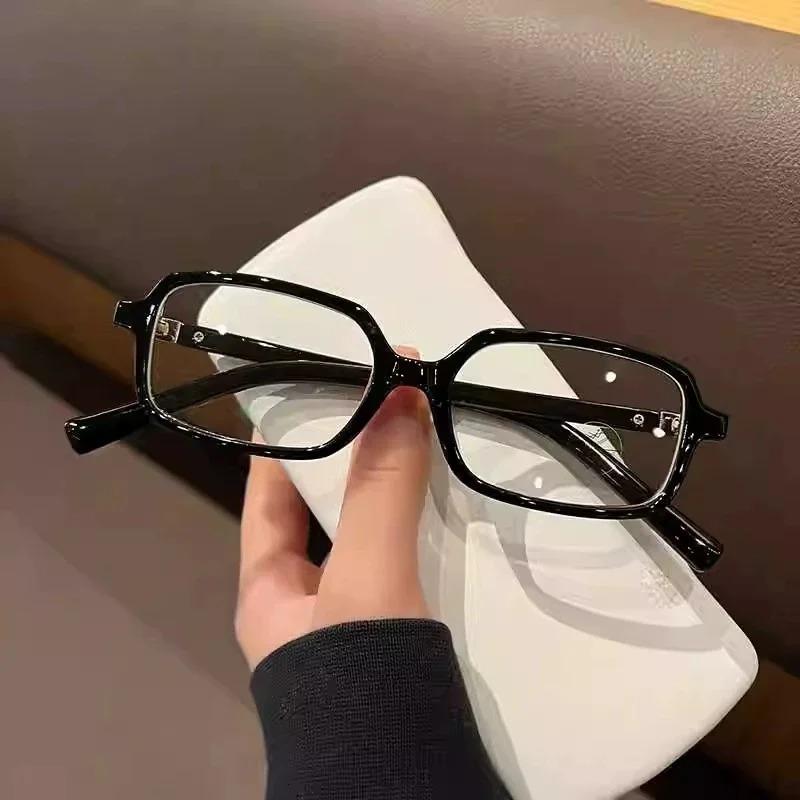 

Y2K Leopard Small Frame Glasses Women Retro Fashion Simple Vintage Female Girls Eyeglasses Decorative Anti-Blue Light Eyeglasses -4.0