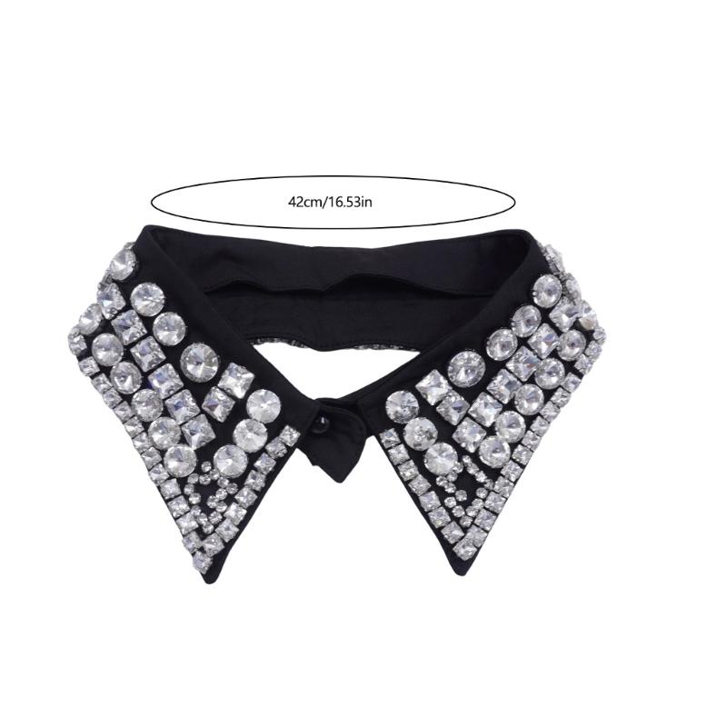 Fashion Beadwork Detachable Collar Removeable Faux Collar Easy Wear Neckwear for Women Various Occasion and Outfit