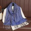 Autumn And Winter Imitation Cashmere Shawl Women'S Ethnic Style Warm Scarf Jacquard Tassel Women'S Shawl