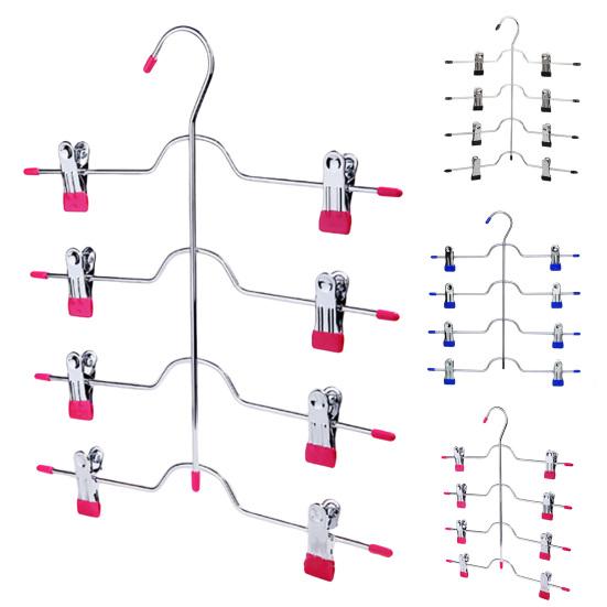 Practical Pants Hanger Multi-layered Multipurpose Corrosion Resistant 4 Tier Clothes Closet Storage Organizer Household Supplies