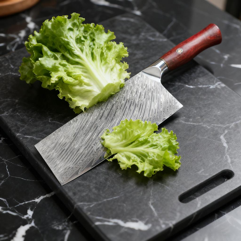 7.5 Inch Chinese Chef Knife 67-layer Damascus 10Cr15Mov Steel Blade Rosewood Handle Slicing Vegetable Cleaver Meat Kitchen Knife