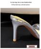 2026 Spring/Summer Women's Transparent High Heels: Versatile Thin Heel, Pointed Open Toe Sandals.