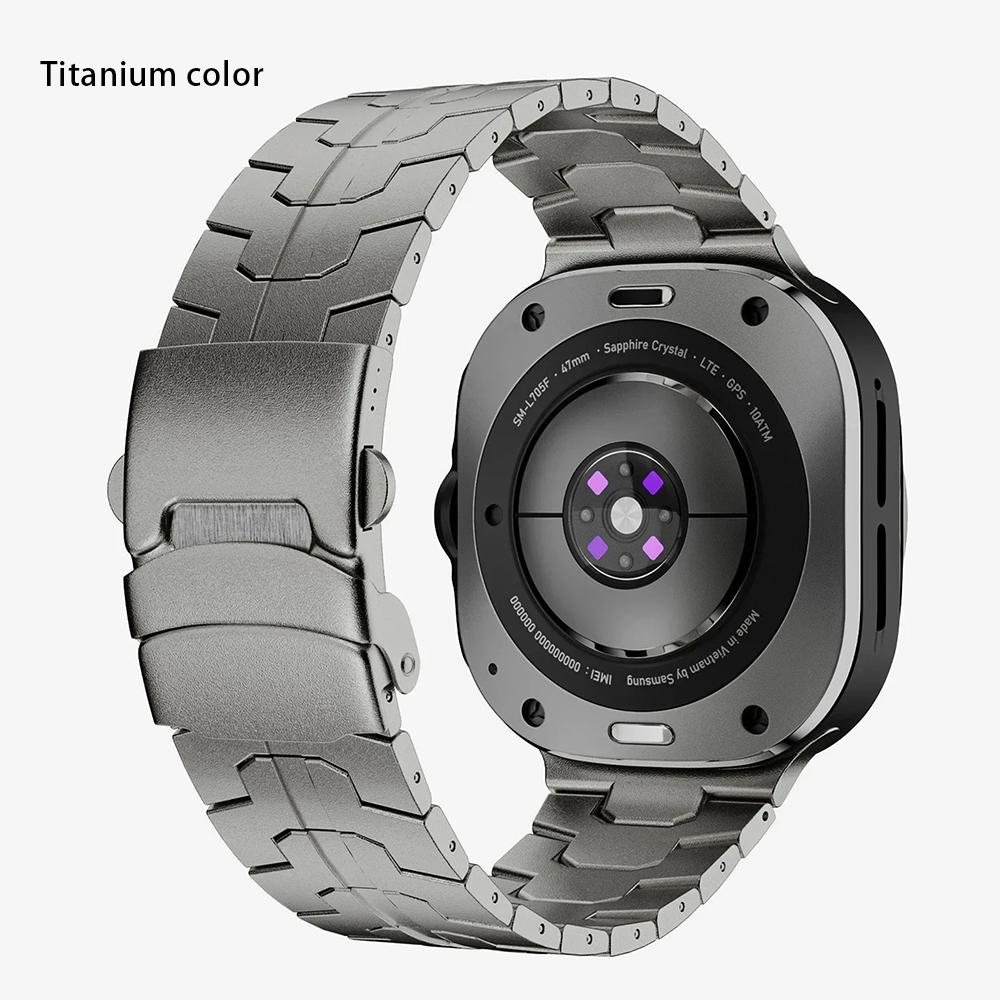 

Титановый роскошный ремешок для Samsung Galaxy Watch Ultra 47 мм, ремешок для SAMSUNG ULTRA GALAXY 47 мм, мужской ремешок для часов Galaxy Ultra, браслет Galaxy Watch7 Ultra 47mm