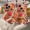 Phone Case: 2D Flat, Fits iPhone 18, 17, 16, 15, 14, 13, 12 Pro, Phone Decoration, Holding a Pink Rose, Perfect Gift for Christmas and Halloween