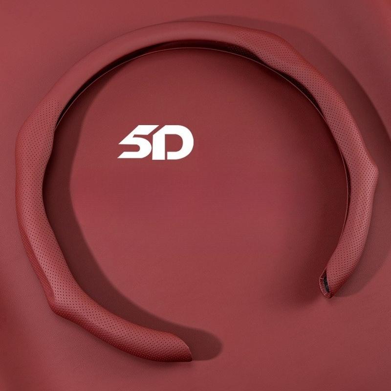 38cm Breathable Suede Steering Wheel Cover Non-Slip Sweat Absorbing All-Season Sports Car Handle Cover for Men & Women