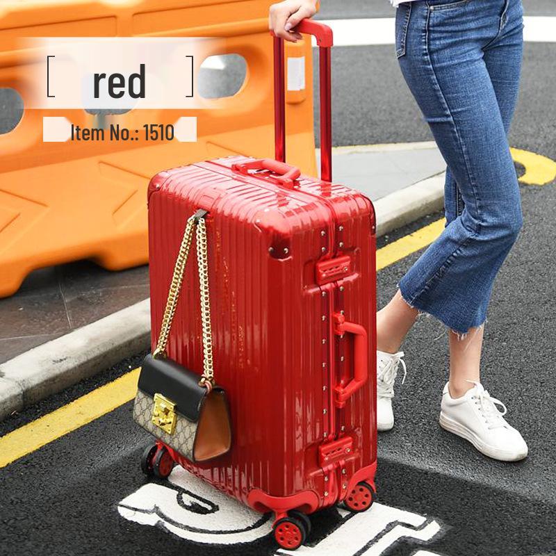 Scratch-Resistant Aluminum Trolley Suitcase - Luxury Travel Luggage in 20/22/24/26/29 Inch Sizes