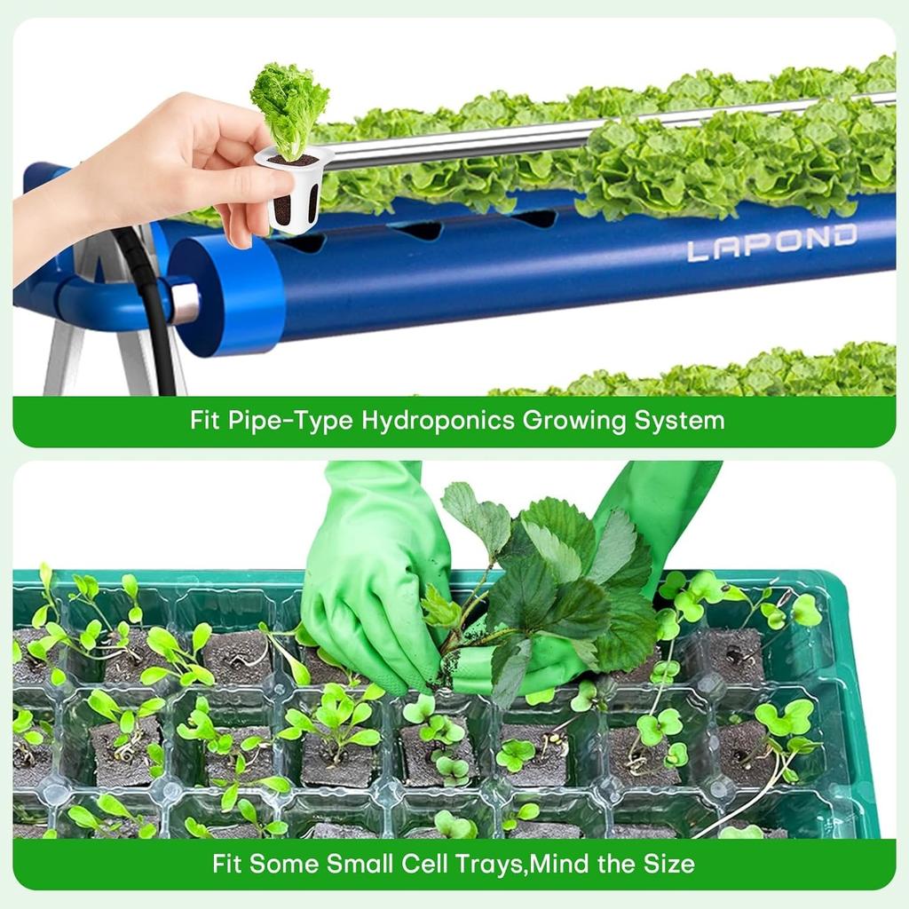 100er Pack Anzuchtschwämme, Ersatz-Wurzelwachstumsschwämme, Samenkapseln, Anzuchtstecker für hydroponische Indoor-Gartensysteme