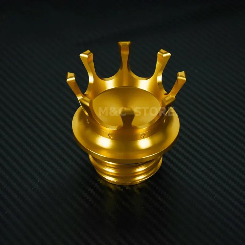 Mactions Crown Style Vented Fuel Tank Cap Gas Cap For Harley Sportster XL 883 1200 Touring Road King Dyna Softail Custom