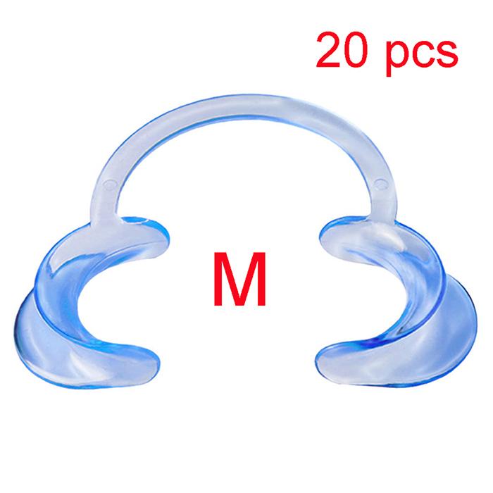 20 Pcs C Shape Mouth Opener Elastic Dental Cheek Retractor Lip Oral Support Dentist Tools
