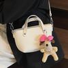 Casual texture simple bucket bag spring new women's shoulder bag beautiful foreign trend crossbody bag