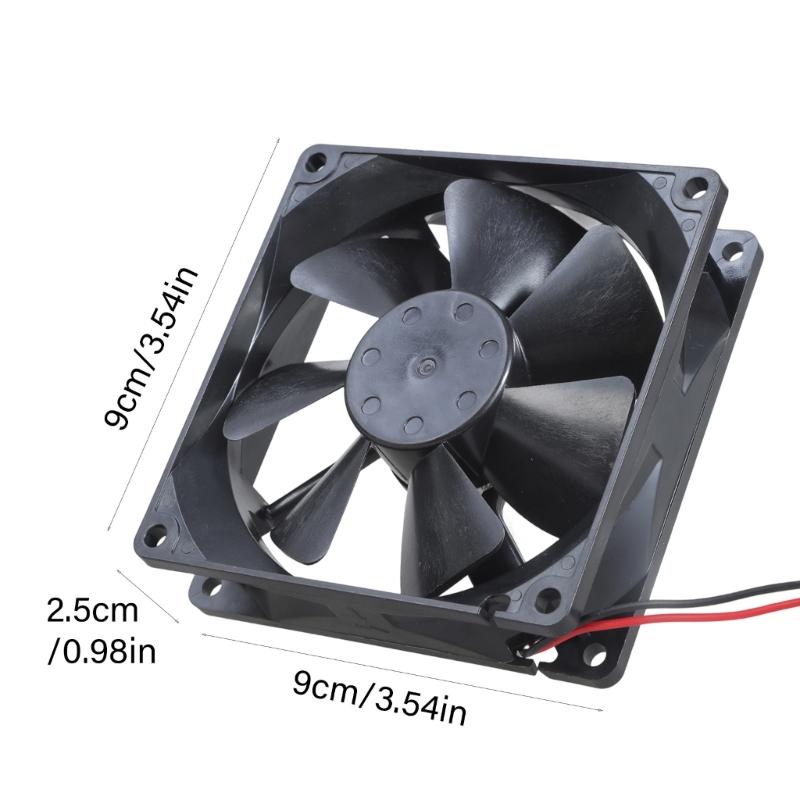 9025 High Airflow 24V Cooling Fan Twin Ball Bearings 90x90x25mm for Electronics Temperature Control in Small Space