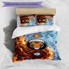 Set Lenzuola Stampato Hull City Football 3 Pezzi, Comodo Set Copripiumino per Camera da Letto Amico della Pelle