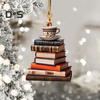 Christmas Tree Pendant Acrylic Tree Shape Book Cucumber Ornament Xmas Tree Hanging Decoration for Indoor Outdoor Winter Decor