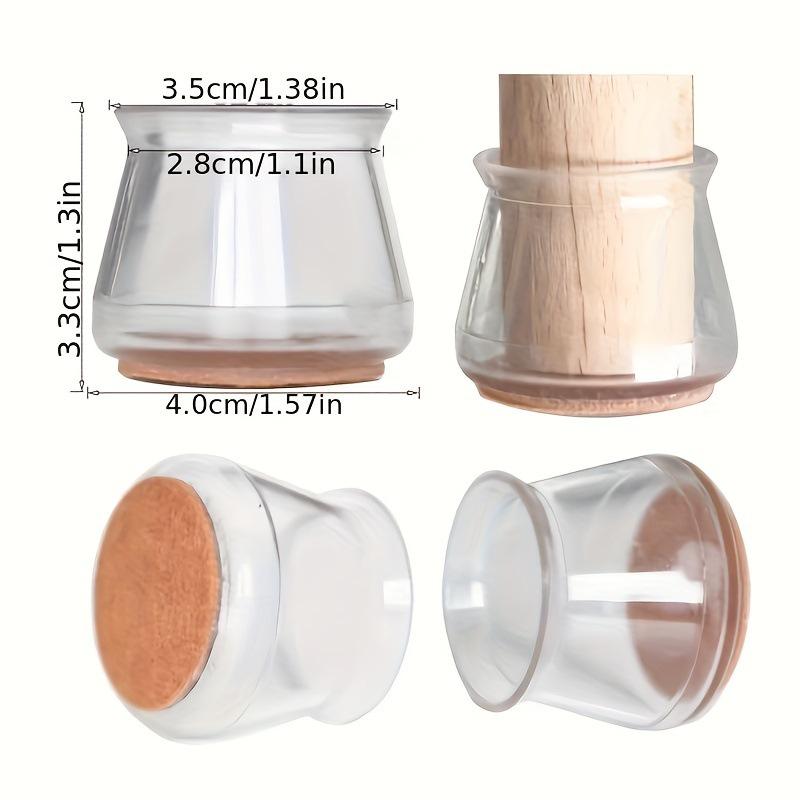 6/10/12 Clear Silicone Table & Chair Leg Covers - Silent, Wear-Resistant, Anti-Slip Pads