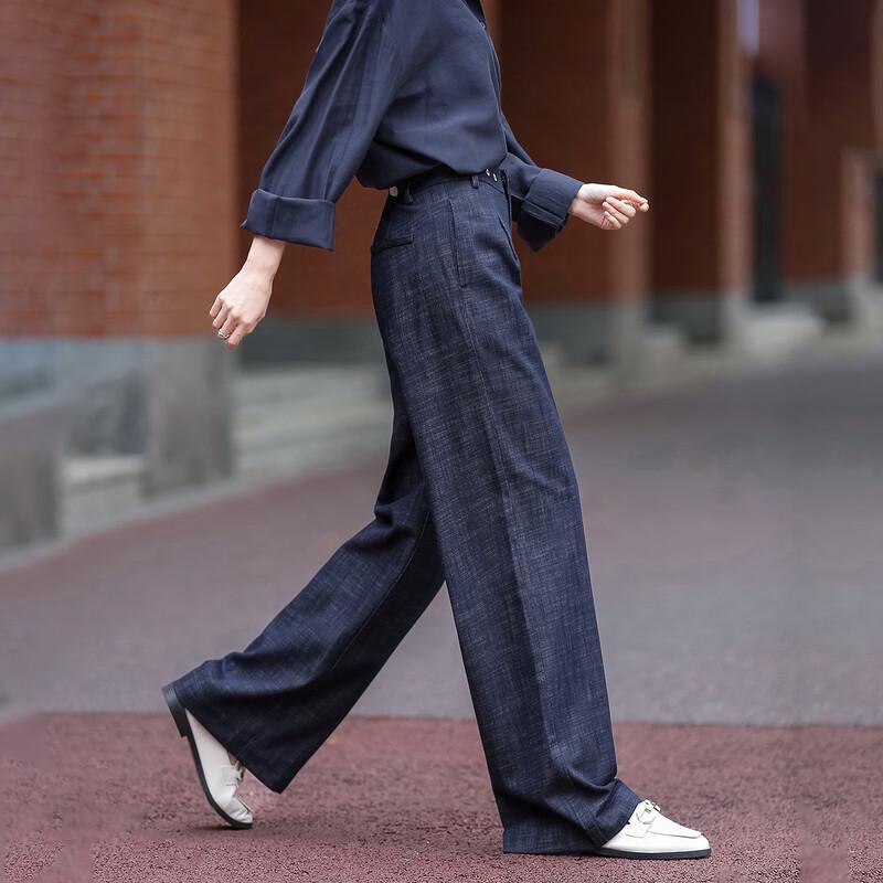 Demana Cloud Oxygen Cotton Pleated Wide Leg Jeans S