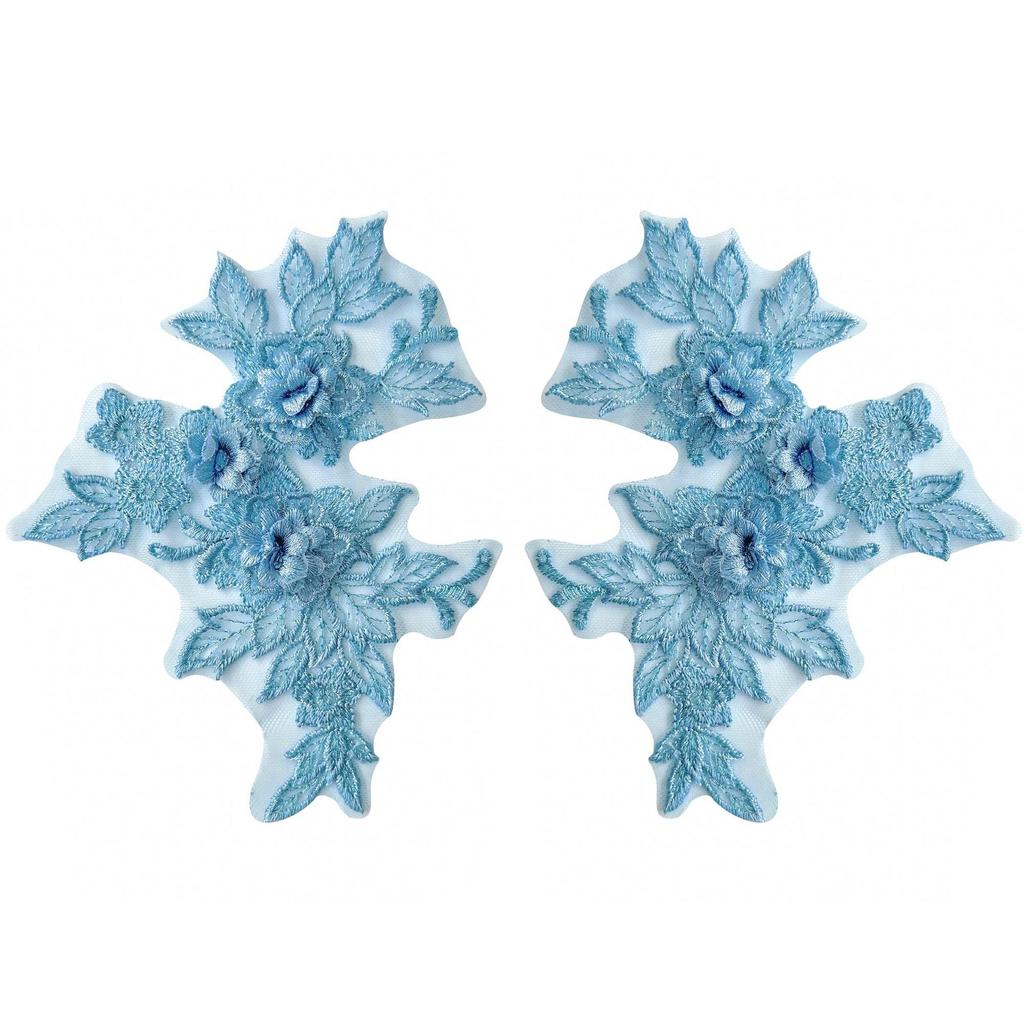 Mehrfarbige Stickerei Dreidimensionale Blume-zu-Blume Stoffaufkleber Kleidung Kleid Auftrittskleid Dekorative Stoffaufkleber Accessoires