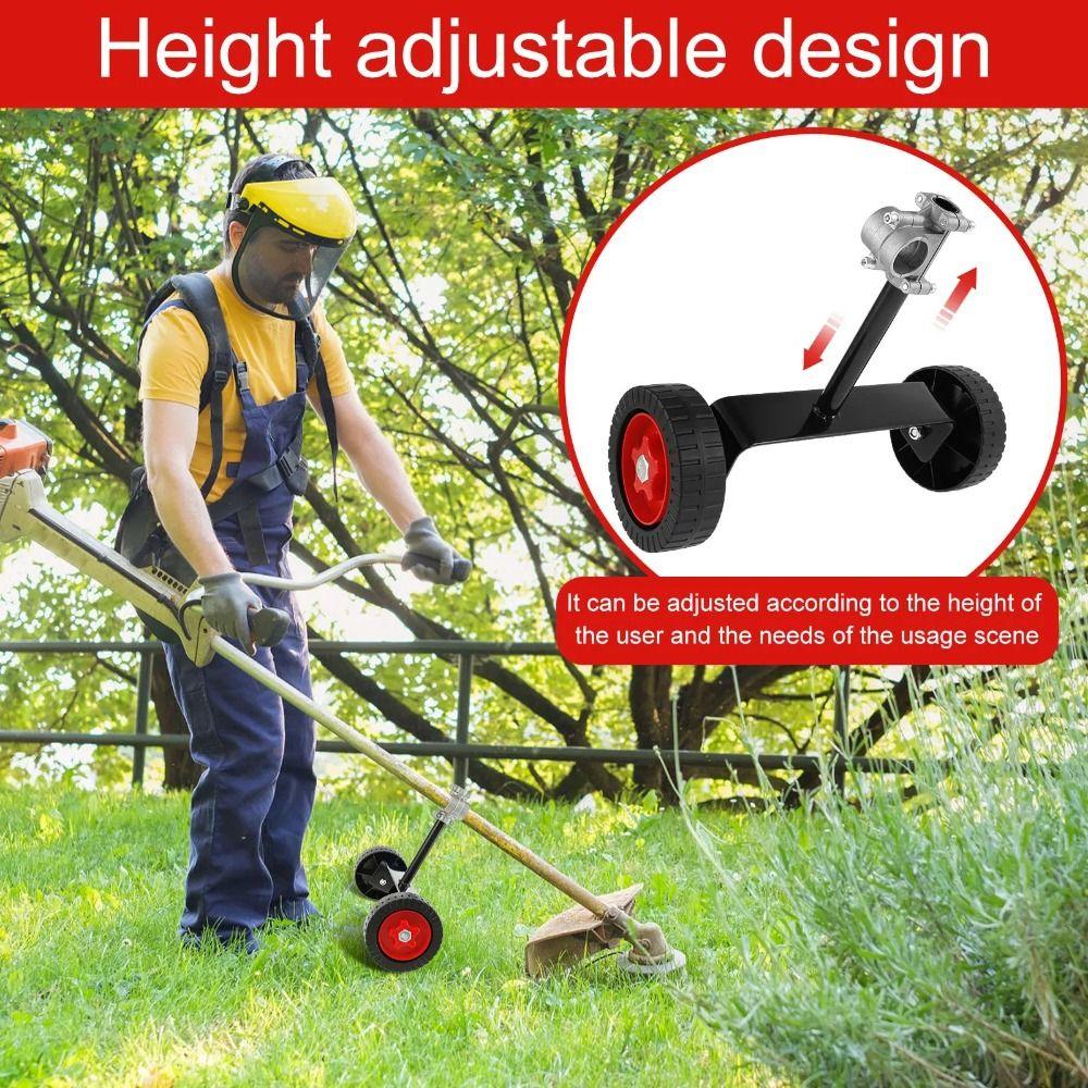 Universal Grass Trimmer Support Wheels Adjustable Handle Bracket Clamp  Cutter Power Tool