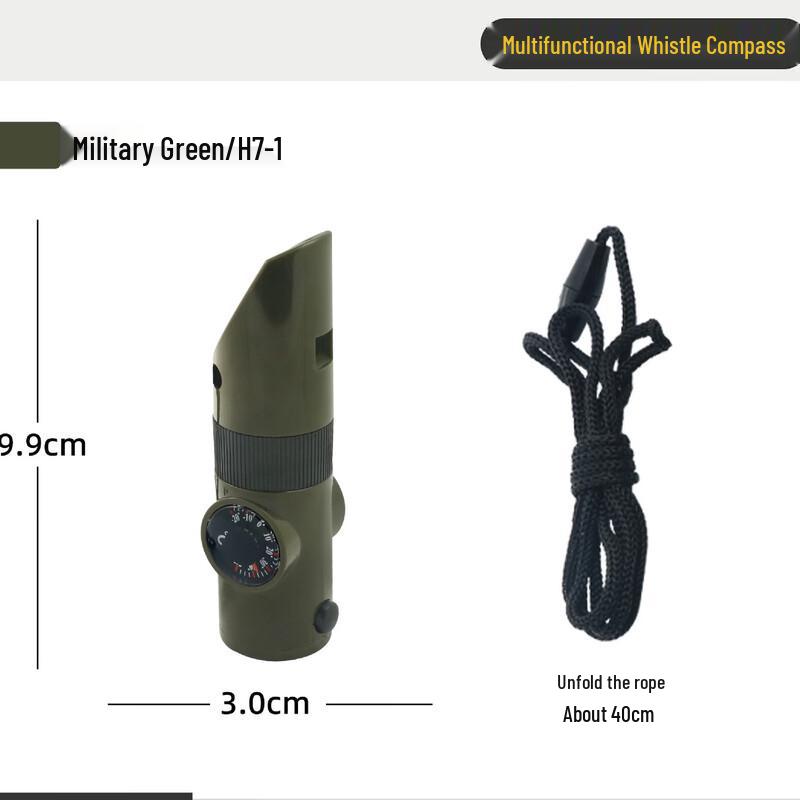 Multi-functional Compass Whistle with LED & Thermometer